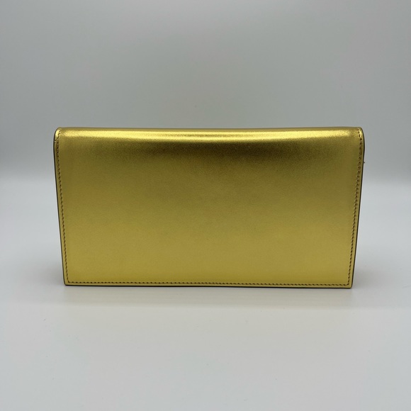 COPY - Brand New Louboutin Gold Clutch On Chain Loubi54 leather handbag - Picture 12 of 14